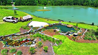 Adding 12000 Fish to the 5 Acre Pond [upl. by Lyrem815]