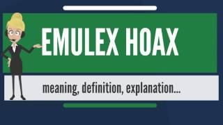 What is EMULEX HOAX What does EMULEX HOAX mean EMULEX HOAX meaning definition amp explanation [upl. by Boyse]