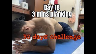 3 minutes planking challenge day 18 [upl. by Robi]