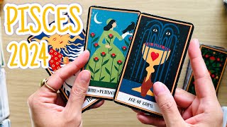 PISCES  quotYOUR 2024 NEW YEAR HERES WHAT TO EXPECTquot 2024 Tarot Reading [upl. by Etnuahs454]