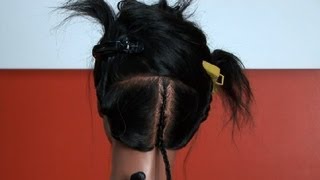 How to Braid Two Layers of Cornrows  Cornrows [upl. by Adoc]