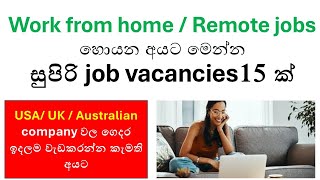 Top Work From Home Jobs in Sri Lanka 2024  Best Remote Job Opportunities for Sri Lankans [upl. by Shelagh]