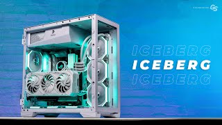 ICEBERG ROG 5900X 3080 Antec P120 Crystal White Build [upl. by Eugaet32]