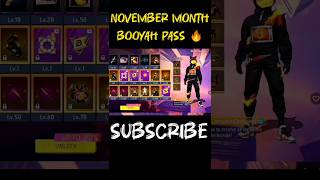 November Month 😱 BOOYAH PASS Full Review 🔥 ff booyahpassfreefire [upl. by Ardua]