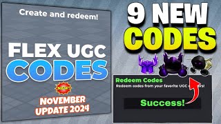 ⚠️HURRYUP⚠️ ALL WORKING CODES FOR FLEX UGC IN NOVEMBER 2024  ROBLOX FLEX UGC CODES  CRAZY GAMER [upl. by Ynaffets]