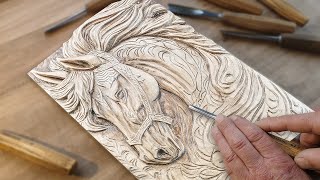 How Making Wood Сarving Horse [upl. by Lancelot194]