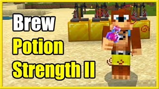 How to Make Potion of Strength II in Minecraft Plus 2 Attack [upl. by Nagy225]