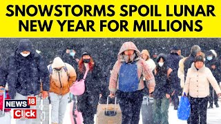 China New Year 2024  Blizzards Disrupt Lunar New Year Travel For Millions In China  News18  N18V [upl. by Polky]