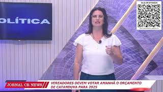 VEREADORES DEVEM VOTAR AMANHÃ O ORÇAMENTO DE CATANDUVA PARA 2025 [upl. by Imoyik]