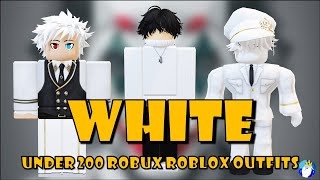 White Under 200 Robux Roblox Budget Outfits [upl. by Engle]