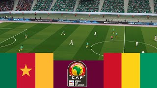 Cameroon 1 vs 1 Guinea 2024 CAF Full match Video game simulation PES 2021 [upl. by Ahras432]