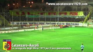 CATANZAROASCOLI LA COREOGRAFIA DEGLI ULTRAS CATANZARO 1973 HD [upl. by Ogaitnas]