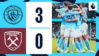 HIGHLIGHTS Man City 30 West Ham  Ake and Foden score as Haaland breaks ANOTHER goal record [upl. by Atauqal629]