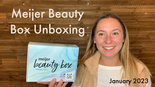 Meijer Beauty Box Unboxing  January 2023  A DrugStore Beauty Box [upl. by Treb]