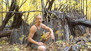 Building a Debris Hut Shelter for LongTerm Living [upl. by Elliven]