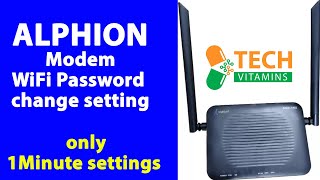 Alphion bsnl Bharat fibre modem WiFi password change kaise karen by Tech Vitamins [upl. by Burrow]