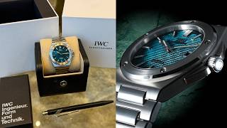 Unboxing amp Review IWC INGENIEUR AUTOMATIC 40 Aqua Dial 2024 IW328903 [upl. by Alaham]