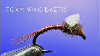 Fly Tying a Chocolate Foamwing Baetis Mayfly [upl. by Mook]