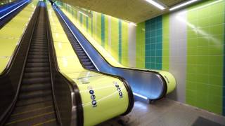 Sweden Stockholm Hallunda Subway Station fast SMW inclined elevator [upl. by Volin519]