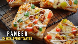 Peri Peri Vegetables Open Sandwich  Oil Free Snacks  Bread Cheese  Best Sandwich Recipes [upl. by Ades]