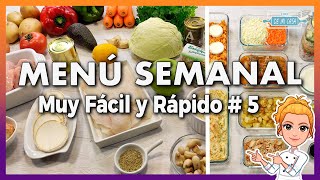 💚 MENÚ SEMANAL Muy FÁCIL y RÁPIDO  5 🗓 Cómo ORGANIZARSE para DISFRUTAR MÁS de tu TIEMPO 😃 [upl. by Nnalyrehs]