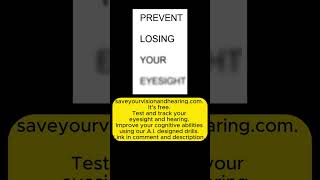 Prevent worsening of eyesight Test and Track your eyesight and hearing [upl. by Irtimd]