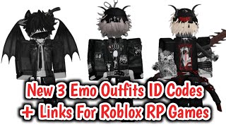 New 10 Emo Boy Outfits Code For Brookhaven And Berry Avenue [upl. by Ylim627]