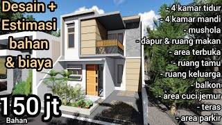 desain rumah minimalis 2 lantai 6x12 dan biayanya [upl. by Rogerson]