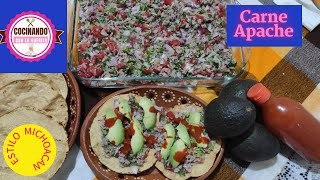 Carne Apache Como hacer un ceviche de carne molida [upl. by Wally]