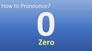 How to Pronounce 0 Number Zero [upl. by Cilla779]