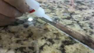 How to Seam Granite countertop Easy Instantbond Glueadhesive to SeamRepair Granite [upl. by Kenwee]