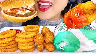 ASMR Onion Rings IMPOSSIBLE WHOPPER Cheesy Balls Burger King ASMR Eating No Talking ASMR Phan [upl. by Eniamert806]