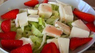 Lettuce salad with feta cheese  Healthy feta salad [upl. by Ydissahc]