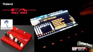 Roland FA08 amp Ocean Beach DB1 Drawbar Controller [upl. by Quartana]