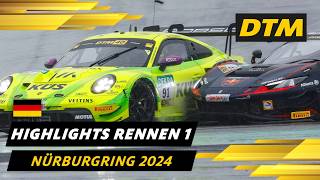 Regenchaos auf dem Nürburgring 🤯  DTM 2024 Highlights  Nürburgring [upl. by Ennazor722]