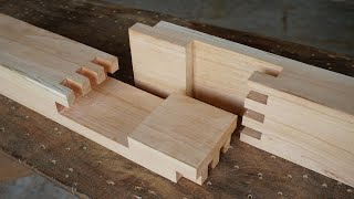 Extreme Japanese Woodworking Technique that Combines Two Methods Of Cutting Joints [upl. by Ainesy]