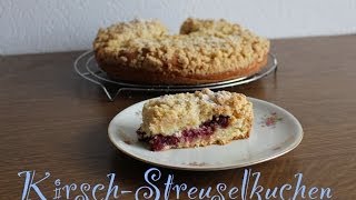 KirschStreuselkuchen pastel alemán de cerezas agrias [upl. by Fulviah]