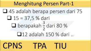 variasi soal menghitung persen 1 SOAL TIU CPNS 2021 PPPK 2021 UTBK SOSHUM SAINTEK [upl. by Berget292]