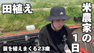 【農家の1日】田植えが大好きな23歳米農家の1日 [upl. by Sukram]