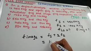 image freq of superheterodyne reciever IES GATE ISRO [upl. by Nitniuq]