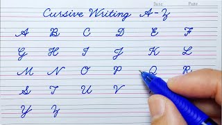 How to write English capital letters  Cursive writing A to Z  Cursive handwriting practice  ABCD [upl. by Jerusalem]