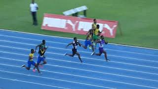 Bouwahjgie Nkrumie  Kingston College  Boys U17 100m Final  CARIFTA Trials 2020 [upl. by Htaras]