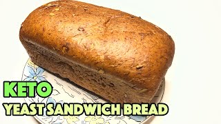 Keto Sandwich Bread  Real Yeast Bread  Low Carb Bread [upl. by Samaj421]