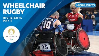 🏉 Wheelchair Rugby Highlights  Day 5  Paris 2024 Paralympic Games [upl. by Bruell]