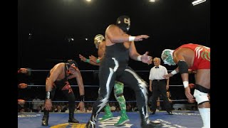 Cuadrangular de Mascaras Universo 2000 vs Canek vs Dr Wagner Jr vs Rayo de Jalisco Jr CMLL [upl. by Itra]