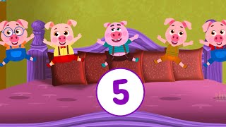 Five Little Piggies  Nursery Rhyme Kids Songs  Kindergarten Songs for Babies [upl. by Ahsie]