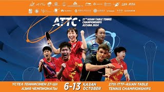 TABLE 2 DAY 1  27th ASIAN TABLE TENNIS CHAMPIONSHIPS  ASTANA 2024 [upl. by Beffrey]