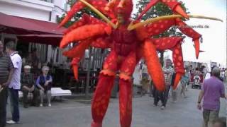 Ostseebad Binz Festival mit Königskrabbe Neptun und Seepferdchenwmv [upl. by Wiebmer]