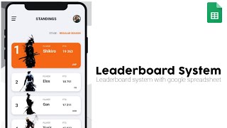 Leaderboard system aia with google spreadsheet database for niotron [upl. by Gaither]