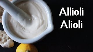 Cómo preparar alioli allioli en tres minutos por Spanish Cooking [upl. by Onyx]